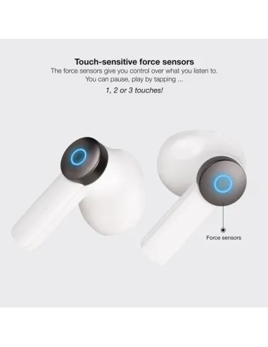 TooQ Bender TQBWH-0031W Auriculares Bluetooth con Estuche de Carga Blancos
