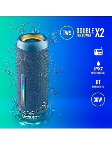 NGS Roller Furia 2 Altavoz Inalámbrico RGB Azul