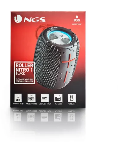 NGS Roller Nitro 1 Altavoz Portátil Bluetooth Negro