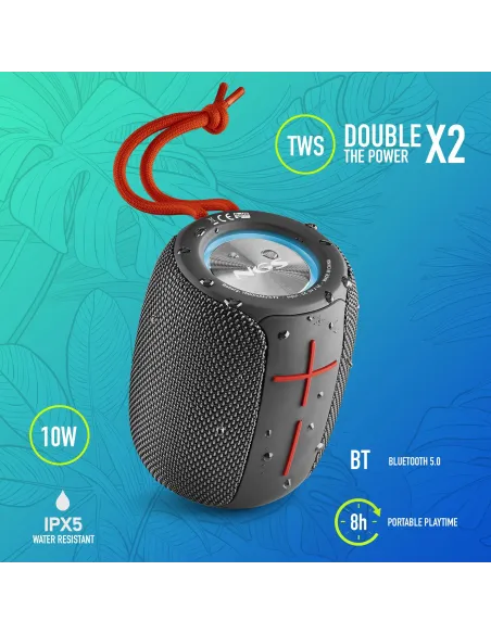 NGS Roller Nitro 1 Altavoz Portátil Bluetooth Negro