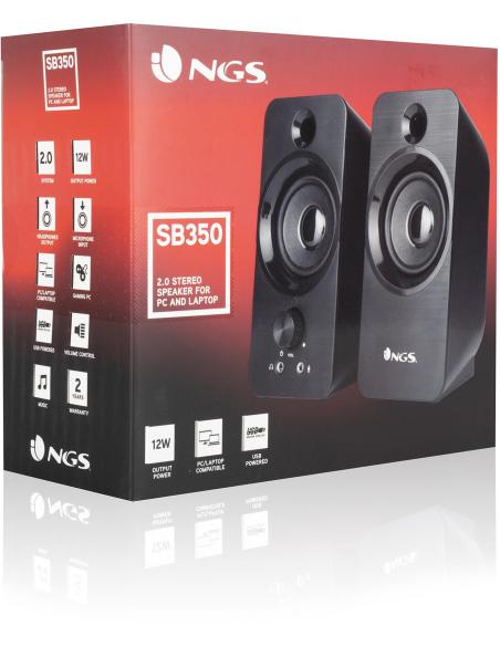 NGS SB-350 Altavoces Gaming Negros