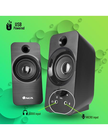 NGS SB-350 Altavoces Gaming Negros