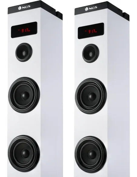 NGS Sky Charm Torre de Sonido Bluetooth 50W Blanco