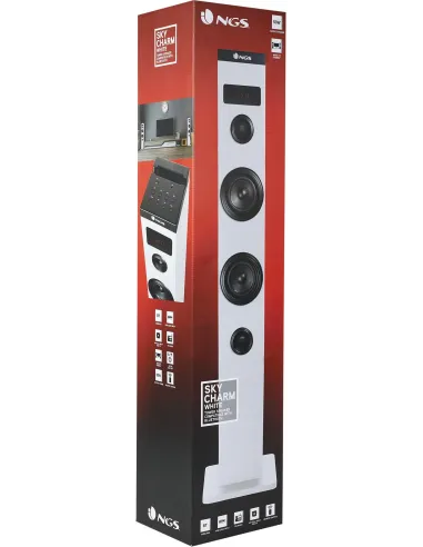NGS Sky Charm Torre de Sonido Bluetooth 50W Blanco
