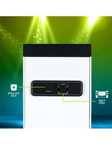 NGS Sky Charm Torre de Sonido Bluetooth 50W Blanco