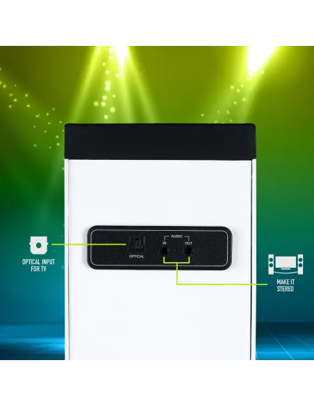 NGS Sky Charm Torre de Sonido Bluetooth 50W Blanco