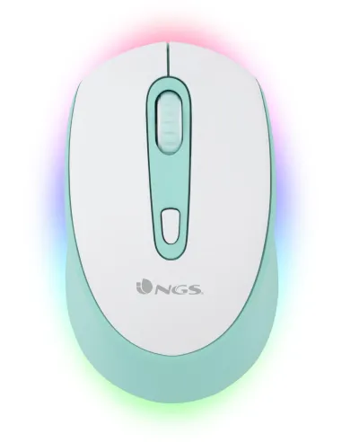NGS SMOGMINT-RB Ratón Inalámbrico Ambidiestro 2400 DPI  Blanco/Verde