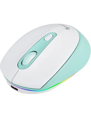 NGS SMOGMINT-RB Ratón Inalámbrico Ambidiestro 2400 DPI  Blanco/Verde
