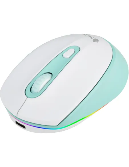 NGS SMOGMINT-RB Ratón Inalámbrico Ambidiestro 2400 DPI  Blanco/Verde