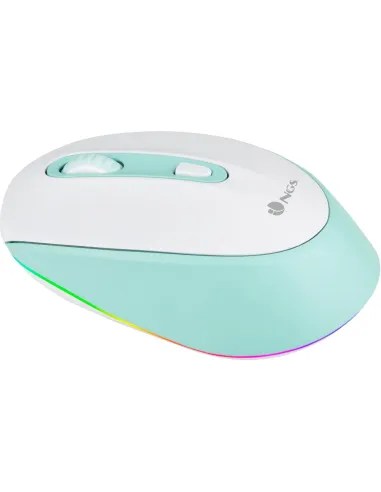 NGS SMOGMINT-RB Ratón Inalámbrico Ambidiestro 2400 DPI  Blanco/Verde
