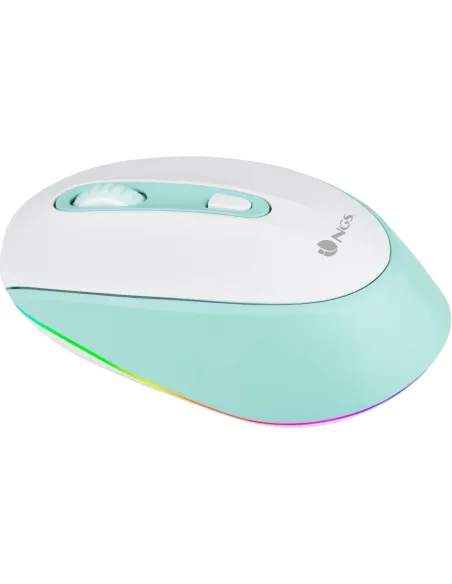 NGS SMOGMINT-RB Ratón Inalámbrico Ambidiestro 2400 DPI  Blanco/Verde