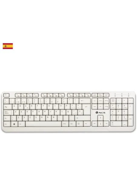 NGS Spike Wired Keyboard Teclado Blanco