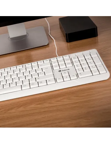 NGS Spike Wired Keyboard Teclado Blanco