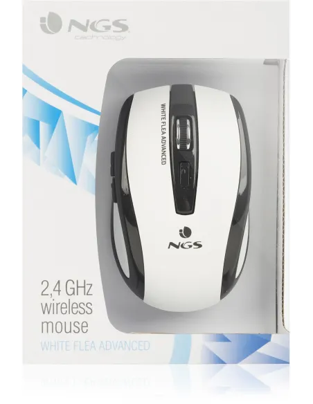 NGS White Flea Advanced Ratón Inalámbrico 1600DPI