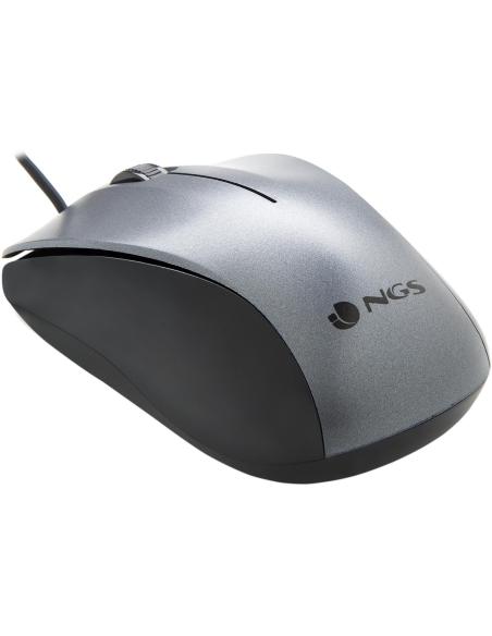 NGS Wired Crew Ratón Óptico 1200DPI Negro