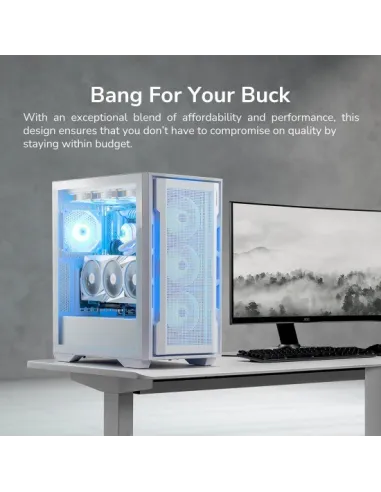 Cougar Midi Torre Uniface ARGB USB-C Blanca