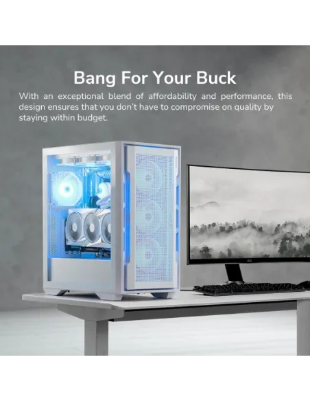 Cougar Midi Torre Uniface ARGB USB-C Blanca