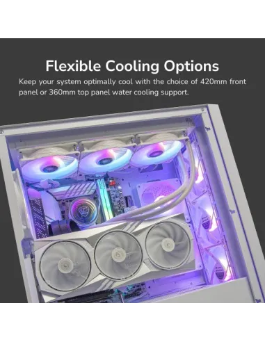 Cougar Midi Torre Uniface ARGB USB-C Blanca