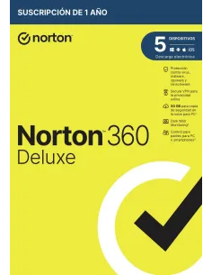 Norton 360 Deluxe 50GB ES 5 Dispositivos 1 Año + 3 Meses-WSSVHO0510