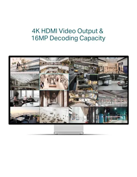 TP-Link VIGI NVR2016H-16MP Videograbador 16 Canales 10 TB 4K Negro