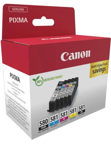 Canon 2078C007 Multipack Cartuchos de Tinta Negra/Cian/Magenta/Amarilla