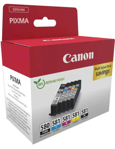 Canon 2078C007 Multipack Cartuchos de Tinta Negra/Cian/Magenta/Amarilla