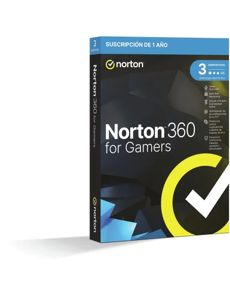 Norton 360 For Gamers 50GB Anti-Virus 1 Usuario 3 Dispositivos 1 Año (ESD)
