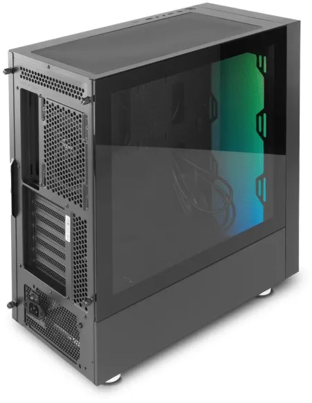 Nox Hummer Blaster Cristal Templado USB 3.0 aRGB Negro
