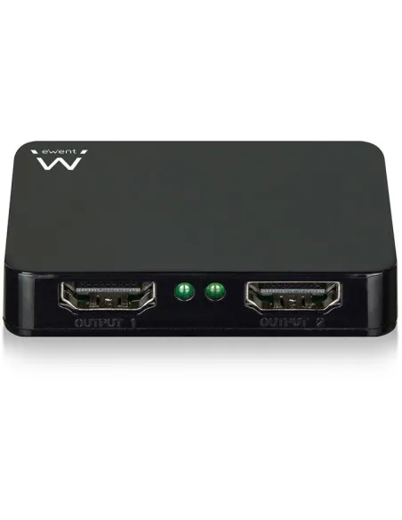 Ewent EW3720 Splitter HDMI 4K HDMI 2 Puertos Negro