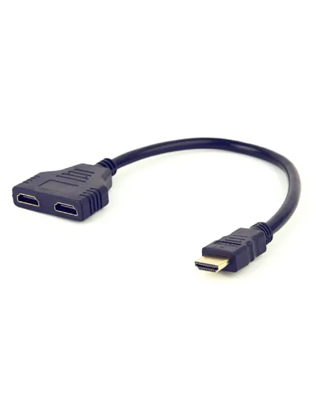 Gembird DSP-2PH4-04 Splitter HDMI 2 Puertos 20cm Negro