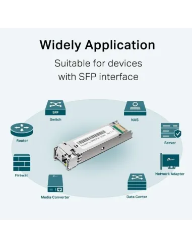 TP-Link TL-SM321A-2 Módulo Transceptor SFP de Fibra Óptica 1KM
