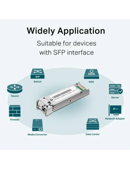 TP-Link TL-SM321A-2 Módulo Transceptor SFP de Fibra Óptica 1KM