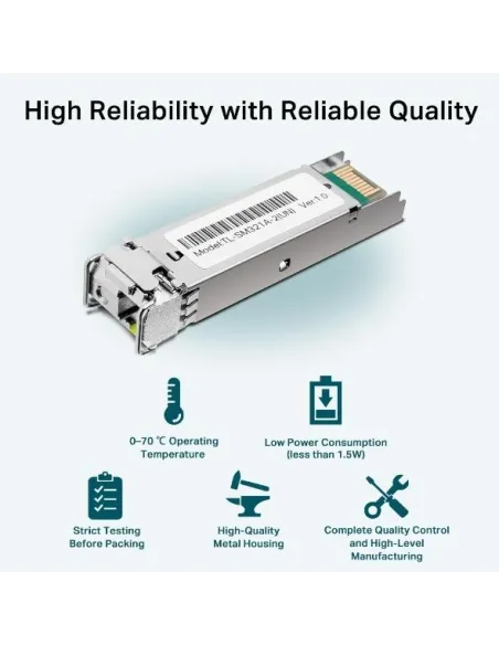 TP-Link TL-SM321A-2 Módulo Transceptor SFP de Fibra Óptica 1KM