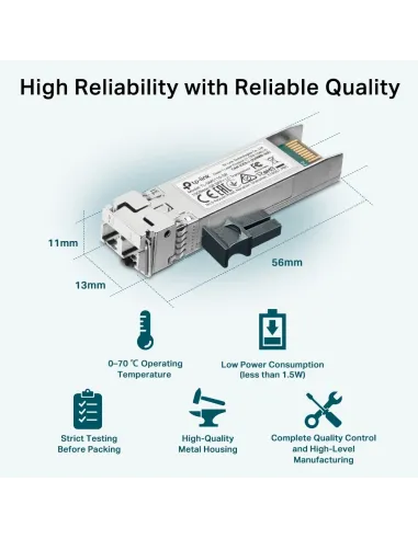 TP-Link TL-SM5110-SR Módulo Transceptor SFP+ de Fibra Óptica 300M