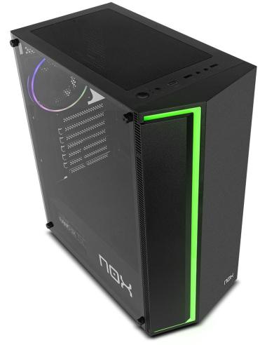 NOX Infinity Gamma Cristal Templado USB 3.0 ARGB Negra