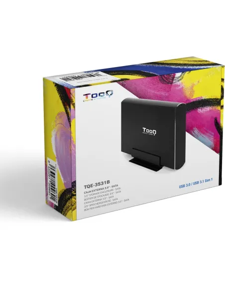 Tooq TQE-3531B Caja Externa 3.5" SATA3 USB 3.2 Negra