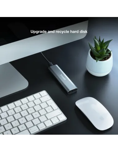 TooQ TQE-2223G Caja Externa M.2 PCIe USB-C 3.1 Gris