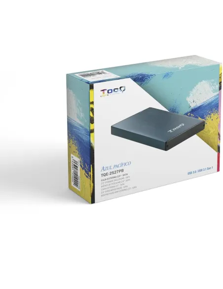 TooQ TQE-2527PB Caja Externa 2.5" SATA3 USB 3.1 Azul