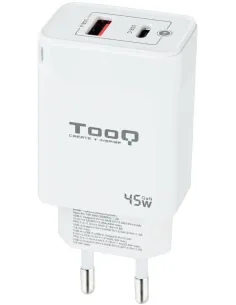 TooQ TQWC-GANQCPD45WT Cargador de Pared Universal USB-A/USB-C 45 W Blanco-AATCAT0346