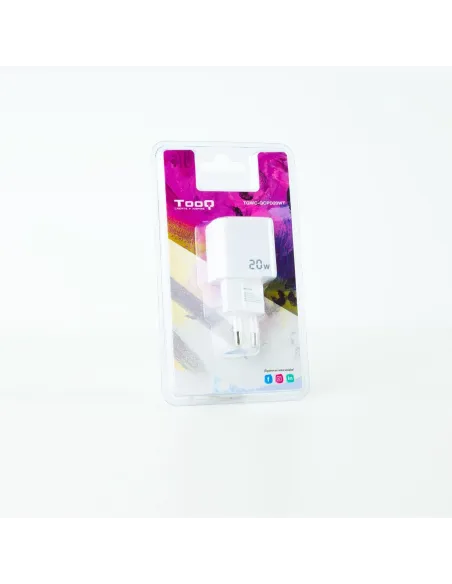 TooQ TQWC-QCPD20WT Cargador de Pared Universal USB-A/USB-C 20W Blanco