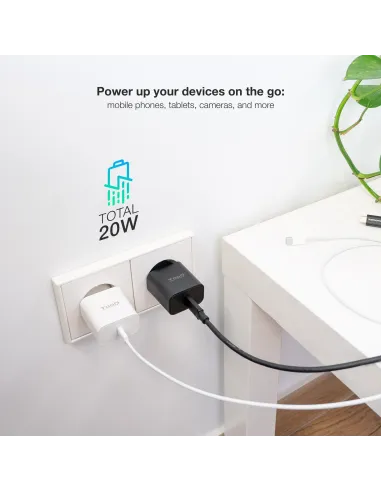 TooQ TQWC-PDUSBC20W Cargador de Pared Universal USB-C 20W Blanco