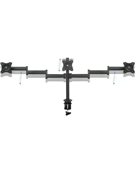 TooQ DB1327TN-B Soporte de Mesa Monitor 3 Brazos 13"-27" Máx. 8Kg Negro