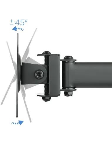 TooQ DB1327TN-B Soporte de Mesa Monitor 3 Brazos 13"-27" Máx. 8Kg Negro