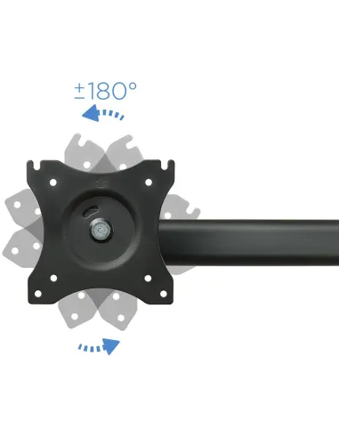 TooQ DB1327TN-B Soporte de Mesa Monitor 3 Brazos 13"-27" Máx. 8Kg Negro