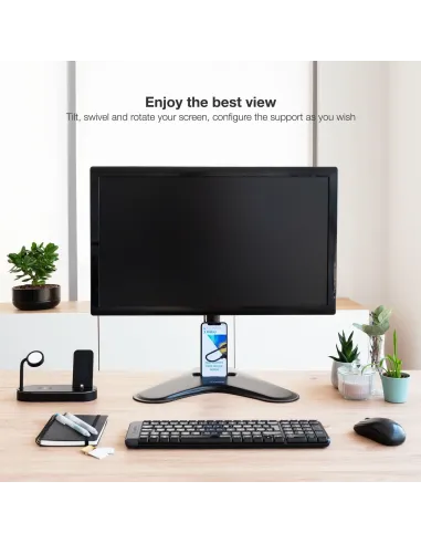 TooQ DB1701TN-B Soporte de Mesa Inclinable/Giratorio para Monitor 17"-32" Máx. 9Kg Negro