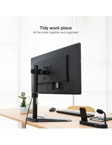 TooQ DB1701TN-B Soporte de Mesa Inclinable/Giratorio para Monitor 17"-32" Máx. 9Kg Negro