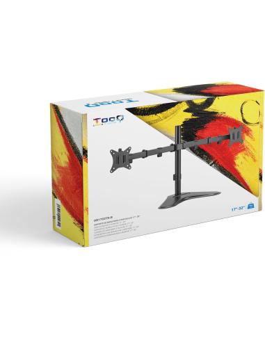 TooQ DB1702TN-B Soporte de Mesa Doble Brazo Inclinable Giratorio para Monitor 17"-32" Máx. 9Kg Negro