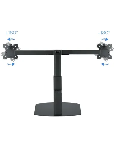 TooQ DB1727TN-B Soporte de Mesa de 2 Brazos Monitor/TV 17"-27" 6Kg por Brazo Negro