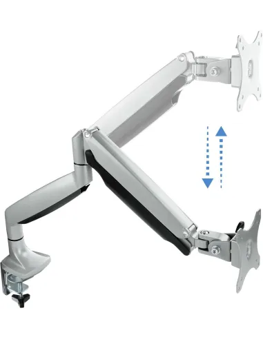 TooQ DB3032TNR-S Soporte Monitor Giratorio e Inclinable para Pantallas 13"-32" Máx. 9Kg Gris