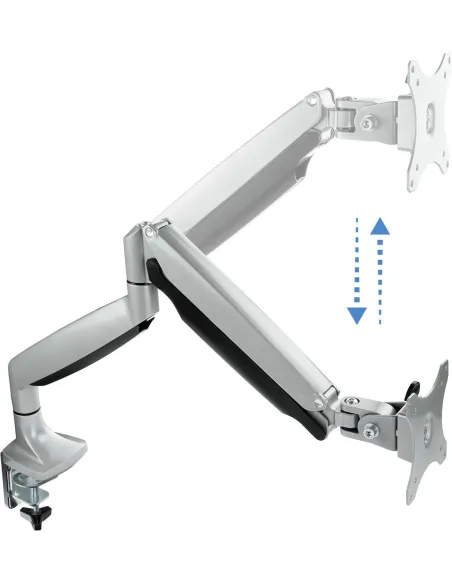 TooQ DB3032TNR-S Soporte Monitor Giratorio e Inclinable para Pantallas 13"-32" Máx. 9Kg Gris